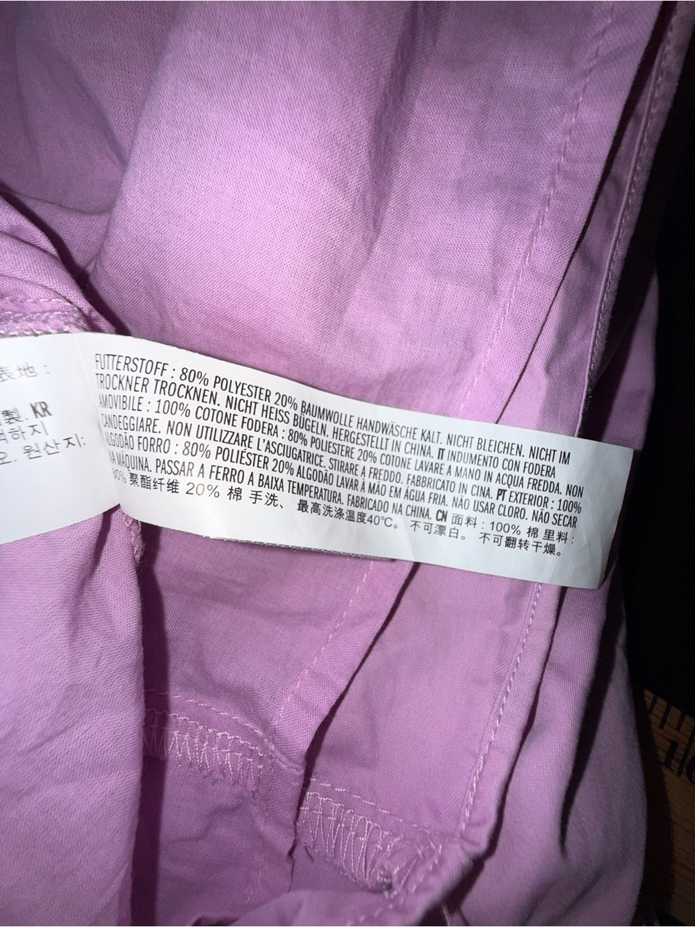 English Factory Cotton Puff-Sleeve Oversized Mini Collared Shirt Dress Lilac M - Picture 8 of 12